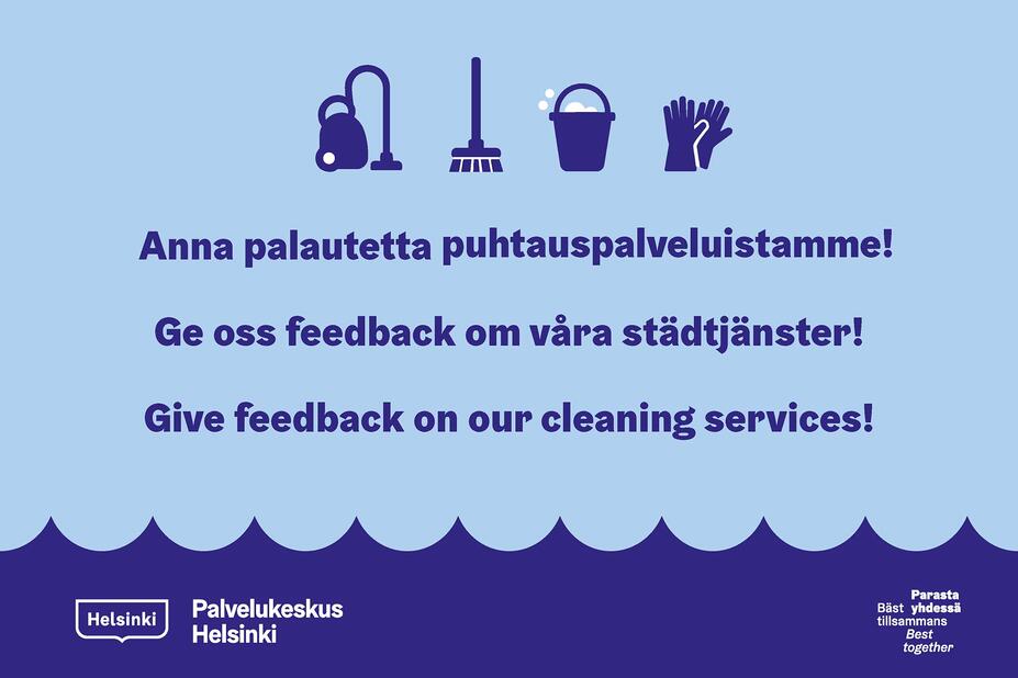 Puhtauspalvelujen palautejuliste